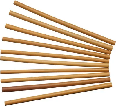 Produktbild von KitchenCraft Wiederverwendbare Strohhalme - mit Bürste - Natural Elements 10 Stück