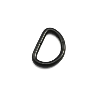 Produktbild von 25 D-Ringe / Halbringe Offen 27 x 5mm Stahl Schwarz Matt Eloxiert