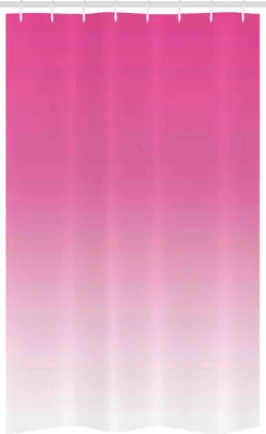 Image de ABAKUHAUS Rideau de douche étroit Ombre, motif numérique rose vif, ensemble de décoration de salle de bain en tissu avec crochets, 120 x 180 cm, rose