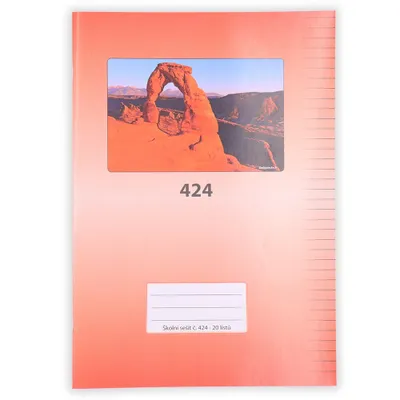 Produktbild von Notizbuch A4 liniert 60 g/m² für die Schule mit Namens- und Klassenetikett