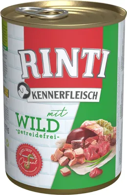 Produktbild von RINTI Kennerfleisch Venison - Nassfutter für Hunde - 400g