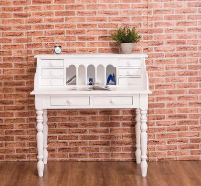 Produktbild von Casa Padrino Landhausstil Schreibtisch Weiß 109 x 60 x H. 110 cm - Büromöbel