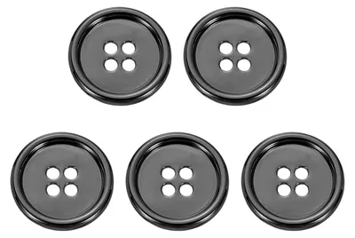 Produktbild von Metallknöpfe, 20 mm Durchmesser, mit 4 Löchern – Set mit 5 Stück zum Nähen und für DIY-Projekte