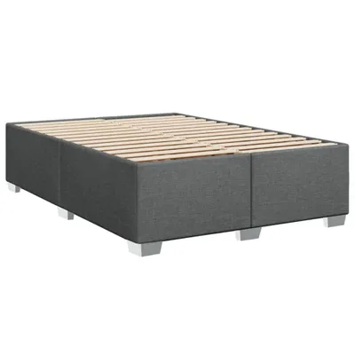 Produktbild von Bettgestell ohne Matratze Dunkelgrau 140x190 cm Stoff