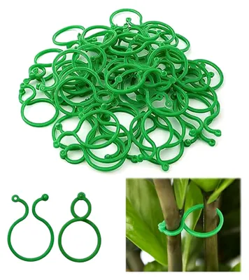 Produktbild von 200 Stück Pflanzenklammern zur Befestigung, gesicherte Pflanzenclips aus Kunststoff für Kletterpflanzen