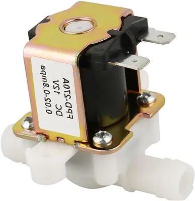 Obrázok produktu pre Elektromagnetický ventil 12 V DC, plastový, spínač prívodu vody, 12 mm