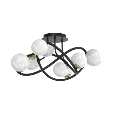 Immagine prodotto di Lampada da soffitto NISYRO nero-oro-alabastro-bianco 8xG9x3,5W metallo, dimensioni: 38x65x65 cm, IP20, Zuma Line