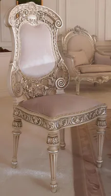 Produktbild von Esszimmer Stühle Holz Luxus Sessel Stuhl Weiß Wohnzimmer Italienische Möbel Neu