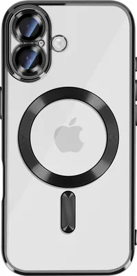 Zdjęcie produktu dla Avizar, Etui ochronne iPhone 17 MagSafe kompatybilne z chromowaną ramką, eleganckie, czarne