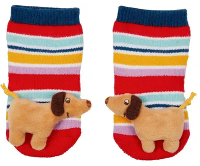 Produktbild von BabyGlück|Die Spiegelburg Rasselsöckchen Dackel - BabyGlück, one size (2-12 Mon.)