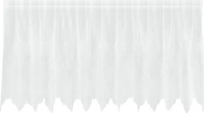 Produktbild von vidaXL Spitzenvorhang mit Vorhängen Floral Weiß 120 x 300 cm Polyester