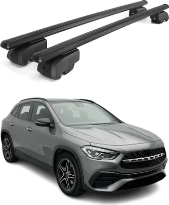 Obrázek produktu pro Příčné střešní nosiče pro Mercedes GLA 2020–2023, černý hliník, ABE