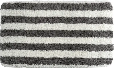 Produktbild von MSV Badteppich/Badematte fur den Boden - grau/weis - 50 x 80 cm