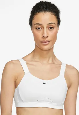 Produktbild von Nike W Nk Df Alpha Bra White/White/Stone Mauve/Black White/White/Stone Mauve/Black S/A