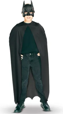 Immagine prodotto di Mantello e maschera di Batman per ragazzi supereroi nero - 110/122 (5-7 anni)