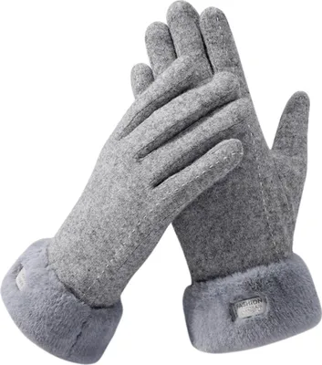 Produktbild von Warme Touchscreen-Winterhandschuhe für Damen bei kaltem Wetter mit warmem Wollfutter und Handgelenkschützern
