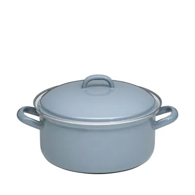 Produktbild von Riess Kasserolle mit Deckel 20cm 2L Pure Grey Emaille