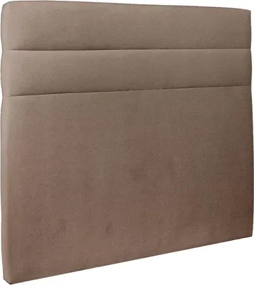 Productafbeelding van Hoofdeinde, model Linien – Taupe fluweel, 160 cm