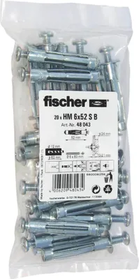 Produktbild von fischer Hohlraum-Metalldübel, HM 6 x 52 S B, 1 Stk.