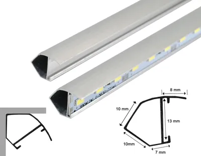Produktbild von 1m LED Alu-profil Alu Schiene Aluminium Kanal System für LED-Streifen Profil F