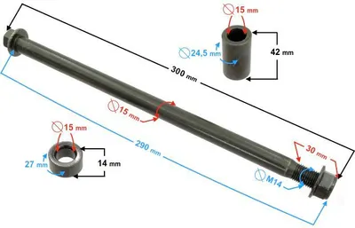 Image de Essieu arrière pour cyclomoteur FR 2