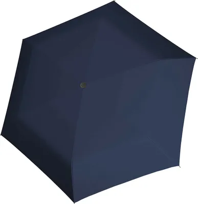 Produktbild von DOPPLER CARBONSTEEL Regenschirm DUNKELBLAU flach dauerhaft leicht 90 cm Damen