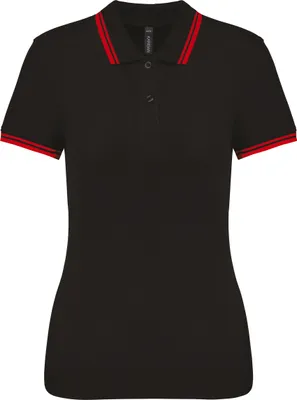 Produktbild von Kariban Polohemd für Damen mit kurzen Ärmeln und Streifen