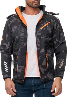 Produktbild von Geographical Norway Herren Regular Fit Softshelljacke royaute men Black-Orange S