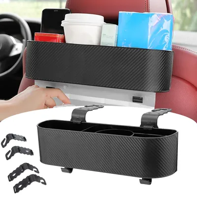 Immagine prodotto di Omgoods - Organizer multifunzionale per poggiatesta per auto, con portabicchieri