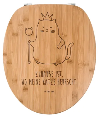 Produktbild von Mr. & Mrs. Panda WC-Brille Katze König - Transparent - Geschenk, Katzen, WC Sitz, Toilettenbrille, Wohnung, Deckel, Familie, Haha, Brille, Toilettendeckel, Klodeckel