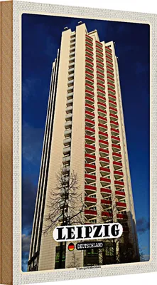 Produktbild von Holzschild Städte Leipzig Wintergartenhochhaus 20x30cm