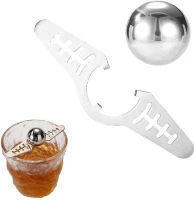 Produktbild von Kühlhilfe für Cocktails - Herstellbarer Eiswürfelbehälter aus Edelstahl - 9,6 x 2,5 cm