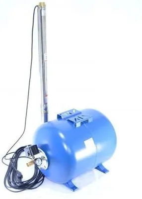 Productafbeelding van 100 L huiswaterwerk, dieppomp, 8,2 bar, 3000 liter per uur, geschikt voor water met een zandgehalte tot 5%