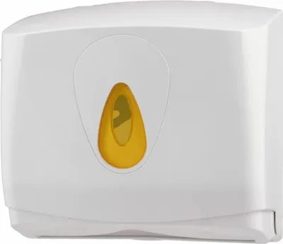 Produktbild von PlastiQline Papierhandtuchspender MINI - Farbfenster gelb - Handtuchspender