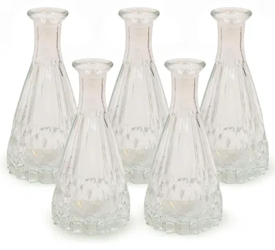 Produktbild von Omgoods – Set aus 5 kleinen Glasvasen – Boho-Dekoration für Hochzeiten und Pflanzen