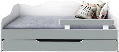 Immagine prodotto di BDW letto per bambini 2 piani di sdraio, letto per ragazzi 2 materassi, grigio, 160x80