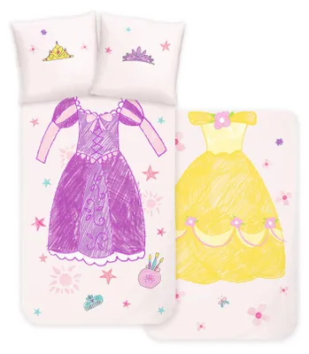 Produktbild von JACK Renforcé Wende Bettwäsche 2 tlg. 135x200cm Disney Princess Prinzessin Bunt