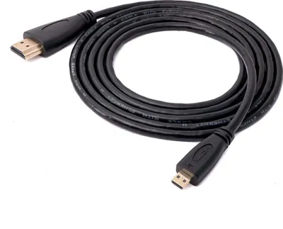 Produktbild von SYSTEM-S HDMI 1.4 Kabel 1,5 m Stecker zu Micro Stecker in Schwarz