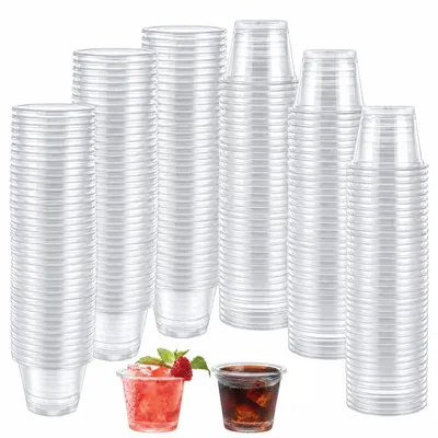 500 Plastik-Shotgläser 40 ml transparent für Partys