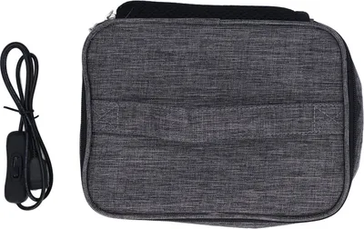Obrázek produktu pro Přenosná trouba na oběd, přenosná mikrovlnná trouba, vyhřívaná nádoba na jídlo s napájením USB, vyhřívaný box na oběd, přenosný ohřívač potravin, přenosná trouba
