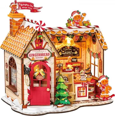 Produktbild von Rolife 3D-Holz-Puzzle DIY 'Lebkuchenhaus'
