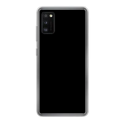 Produktbild von MuchoWow® Handyhülle Schutzhülle Hülle für Samsung Galaxy A41 Schwarz - Dunkel - Massiv - Farbe Silikon Softcase Handy Hülle - Mobiltelefon