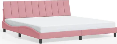 Productafbeelding van vidaXL Bedframe zonder matras "Hanko", roze, 200x200 cm, fluweel