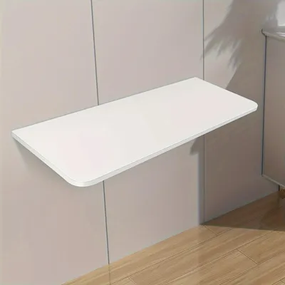 Immagine prodotto di Tavolo pieghevole - Tavolo richiudibile - Tavolo a ribalta - Tavolo a parete - Tavolo da parete - Salvaspazio - MDF bianco, 80x50 cm