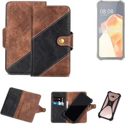 Produktbild von K-S-Trade Handyhülle Schutzhülle Bookstyle Case kompatibel mit Oukitel WP28E Klapphülle Cover Hülle Schutztasche 1x