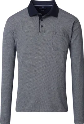 Produktbild von Casa Moda - Herren Polo-Shirt Langarm (454385000), Größe:6XL, Farbe:Blau (105)