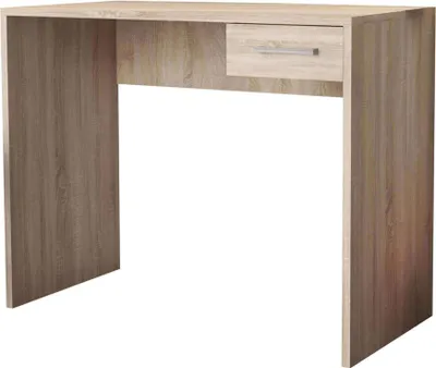 Immagine prodotto di Milani Home - scrivania moderna 90 x 45 x 74 cm con cassetto, effetto legno, per studio e ufficio