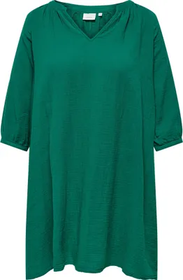 Produktbild von ONLY CARMAKOMA Midi-Kleid V-Ausschnitt 3/4 Arm Regular Fit Atmungsaktiv Größe: 44