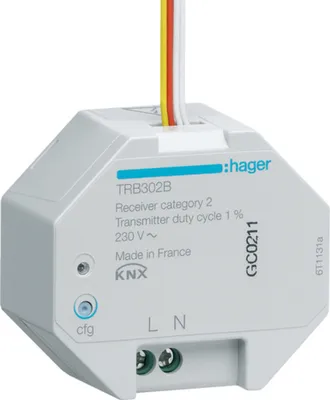 Immagine prodotto di Ingresso da incasso Radio KNX 2-gang 230V quicklink TRB302B (TRB302B)