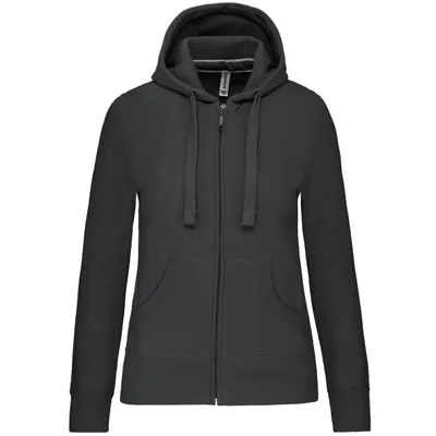Produktbild von Kariban Uni Sweatjacke Kapuzenjacke Kapuzenpullover Strickjacke, Größe:XS, Farbe:Dark Grau